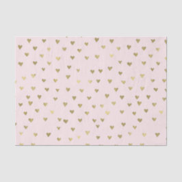 Rosa erröten Goldherzen Seidenpapier