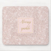 Rosa erröten Imitat-Glitzer-Schein Mousepad (Vorne)