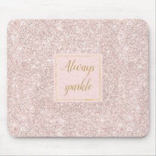 Rosa erröten Imitat-Glitzer-Schein Mousepad