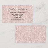 Rosa erröten Imitat-Glitzer-Schein Visitenkarte (Vorne/Hinten)