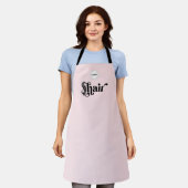 Rosa Erröten Mitarbeiter Ihr Logo Haarstudio Schürze (Getragen)