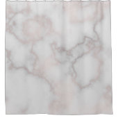 Rosa erröten Rosen-Goldweißes Marmormuster der Duschvorhang (Vorderseite)