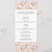 Rosa errötende Magnolien-Blumen-Hochzeitsprogramm Programm (Rückseite)