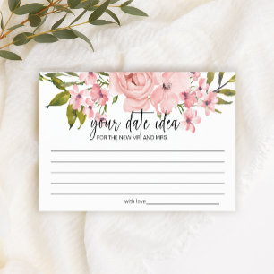 Rosa errötende Rosen Date Night Idee Shower Spiel Briefpapier