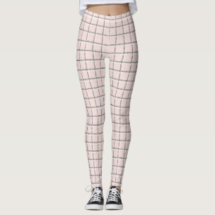 Rosa errötendes dezentes Karomuster Vornehm Leggings