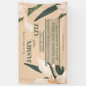 Rosa Errötung floral Kreis Banner (Vertikal)