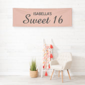 Rosa Errötung Sweet 16 Banner (Insitu)
