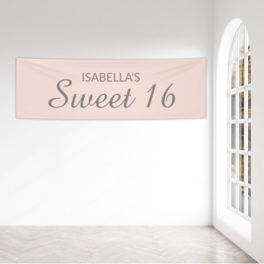 Rosa Errötung Sweet 16 Banner