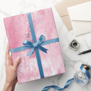 Rosa Errötung Weiße Hochzeitsdusche Geschenkpapier
