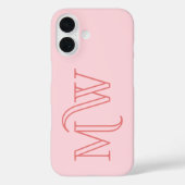 Rosa Errötungs Große Anfangsbuchstaben Monogramm E Case-Mate iPhone Hülle (Rückseite)