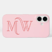 Rosa Errötungs Große Anfangsbuchstaben Monogramm E Case-Mate iPhone Hülle (Rückseite (Horizontal))