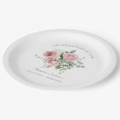 Rosa-Errötungs-Lebensfeier Pappteller (Schrägansicht)