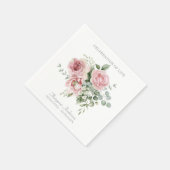 Rosa-Errötungs-Lebensfeier Serviette (Ecke)
