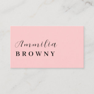 Rosa Errötungsschrift   Minimalistische moderne El Visitenkarte