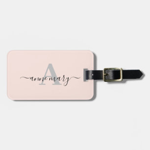 Rosa Errötungswarennamen Monogramm Geschenk Favor  Gepäckanhänger