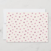 Rosa Erste Rodeo Rosa Foto 1. Geburtstag Einladung (Rückseite)