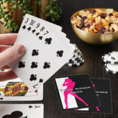 Rosa erwachsene Tänzerin Silhouette Spielkarten (In Situ)