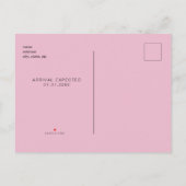 Rosa Es ist ein ultrandes Girl-Foto erwartet Anrei Ankündigungspostkarte (Rückseite)