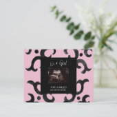 Rosa Es ist ein ultrandes Girl-Foto erwartet Anrei Ankündigungspostkarte (Stehend Vorderseite)