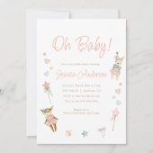 Rosa Es ist ein Vintages Mädchenspielzeug Rustikal Einladung (Vorderseite)