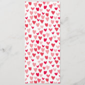 Rosa Essen Drink Liebe Valentinstag Abendessen Par Menükarte (Rückseite)