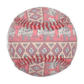 rosa Ethnisch-Elefantenmuster Baseball (Vorderseite)