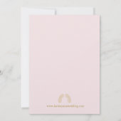 Rosa ethnische Blume grenzt an indische Hochzeit Einladung (Rückseite)