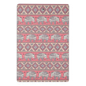 Rosa ethnisches Elefant-Muster Mini Klemmbrett (Rückseite)