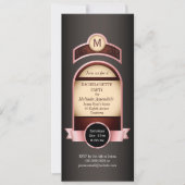 Rosa Etikett Bachelorette Einladung (Vorderseite)