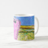Rosa Etikett Kaffeetasse (VorderseiteRechts)