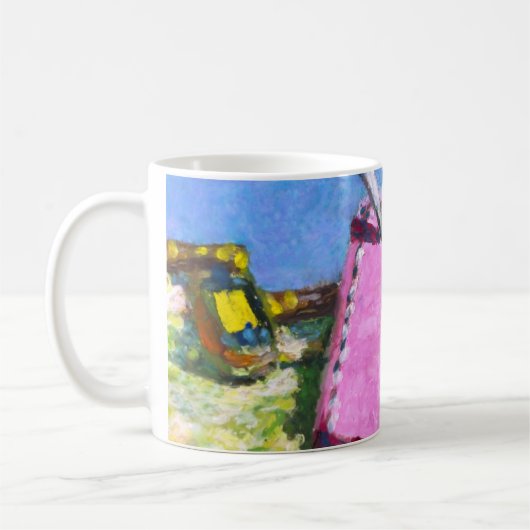 Rosa Etikett Kaffeetasse (Links)