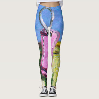 Rosa Etikett Leggings