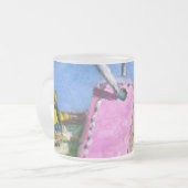 Rosa Etikett Mattglastasse (Vorderseite Links)