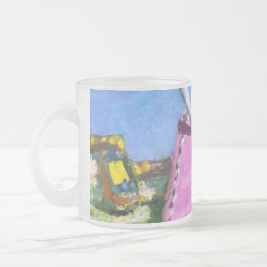 Rosa Etikett Mattglastasse (Links)