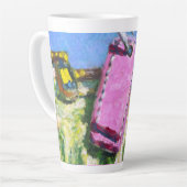 Rosa Etikett Milchtasse (Linke Ecke)
