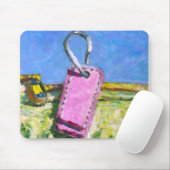 Rosa Etikett Mousepad (Mit Mouse)