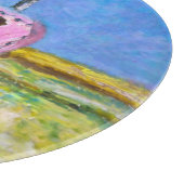 Rosa Etikett Schneidebrett (Ecke)