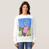 Rosa Etikett Sweatshirt (Vorne ganz)