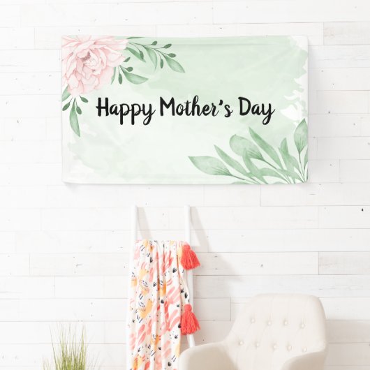 Rosa Eukalyptus-Blätter Foliage Mütter Day Banner (Insitu)