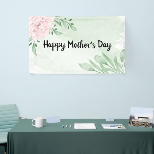 Rosa Eukalyptus-Blätter Foliage Mütter Day Banner (Messeveranstaltung)