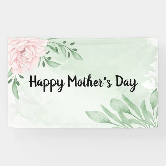 Rosa Eukalyptus-Blätter Foliage Mütter Day Banner (Horizontal)