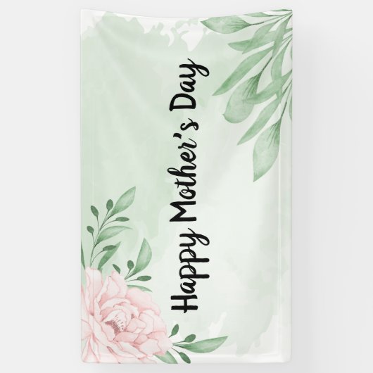 Rosa Eukalyptus-Blätter Foliage Mütter Day Banner (Vertikal)