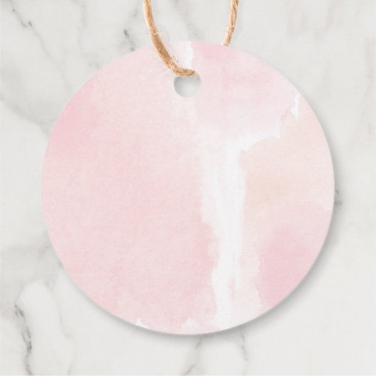 Rosa Eukalyptus-Brautparty Geschenkanhänger (Rückseite)