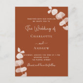 Rosa Eukalyptus Einladungspostkarte (Vorderseite)