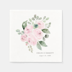Rosa Eukalyptus Elegante Custom Wedding Serviette