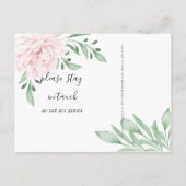 Rosa Eukalyptus Foliage Neue Adresse Bewegung Ankündigungspostkarte (Rückseite)