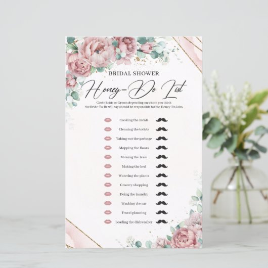 Rosa Eukalyptus gold Honey Do List (Stehend Vorderseite)