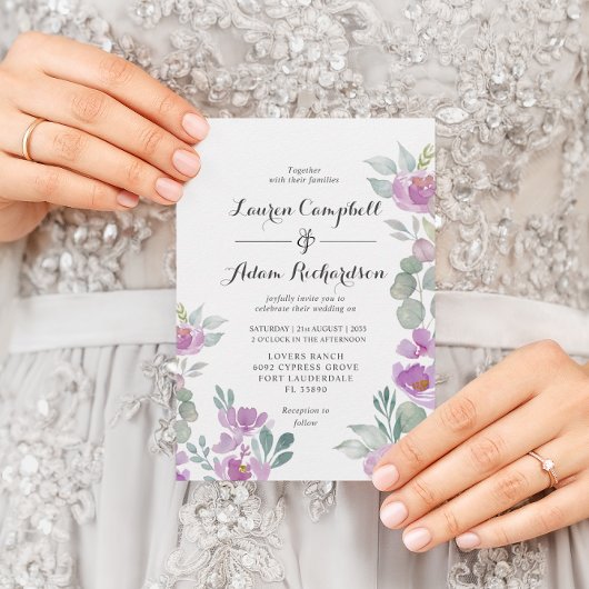 Rosa Eukalyptus Grüne Hochzeit Einladung