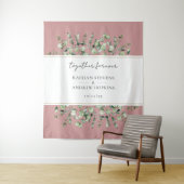 Rosa Eukalyptus-Hochzeit für immer Wandteppich (Beispiel)