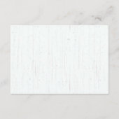 Rosa Eukalyptus-Hochzeitsempfang aus Holz Begleitkarte (Rückseite)